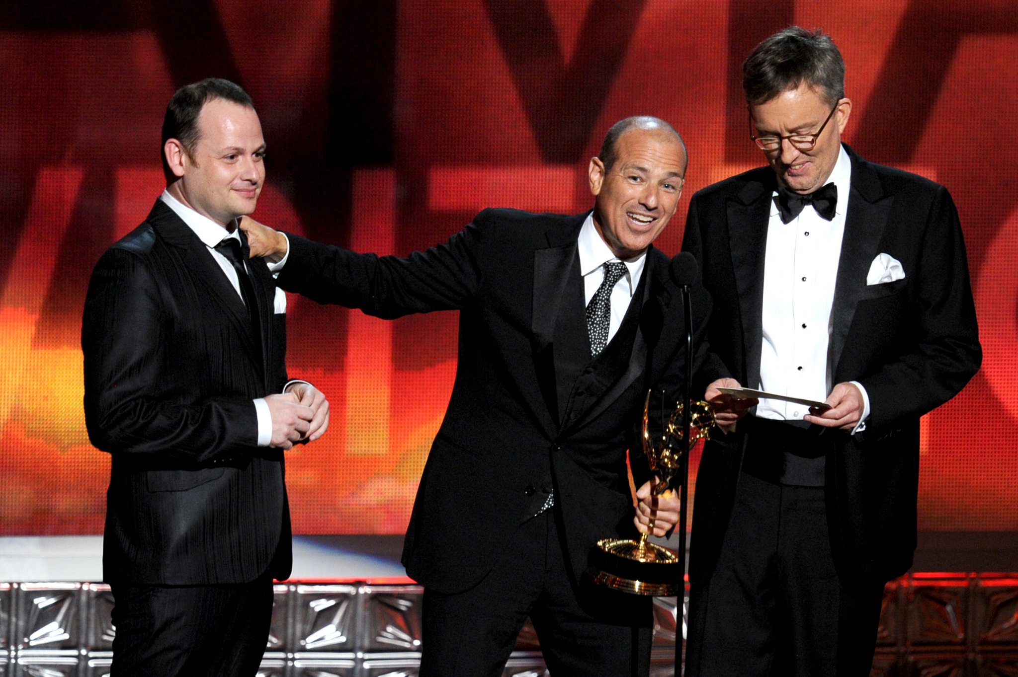 Alex Gansa, Howard Gordon and Gideon Raff at event of Tevyne (2011)