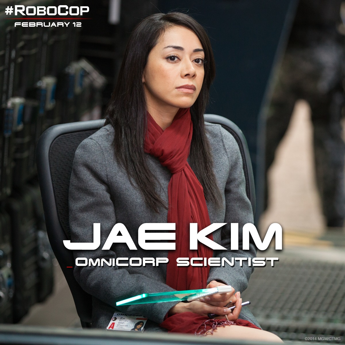 RoboCop Still, Aimee Garcia as Jae Kim, 2014