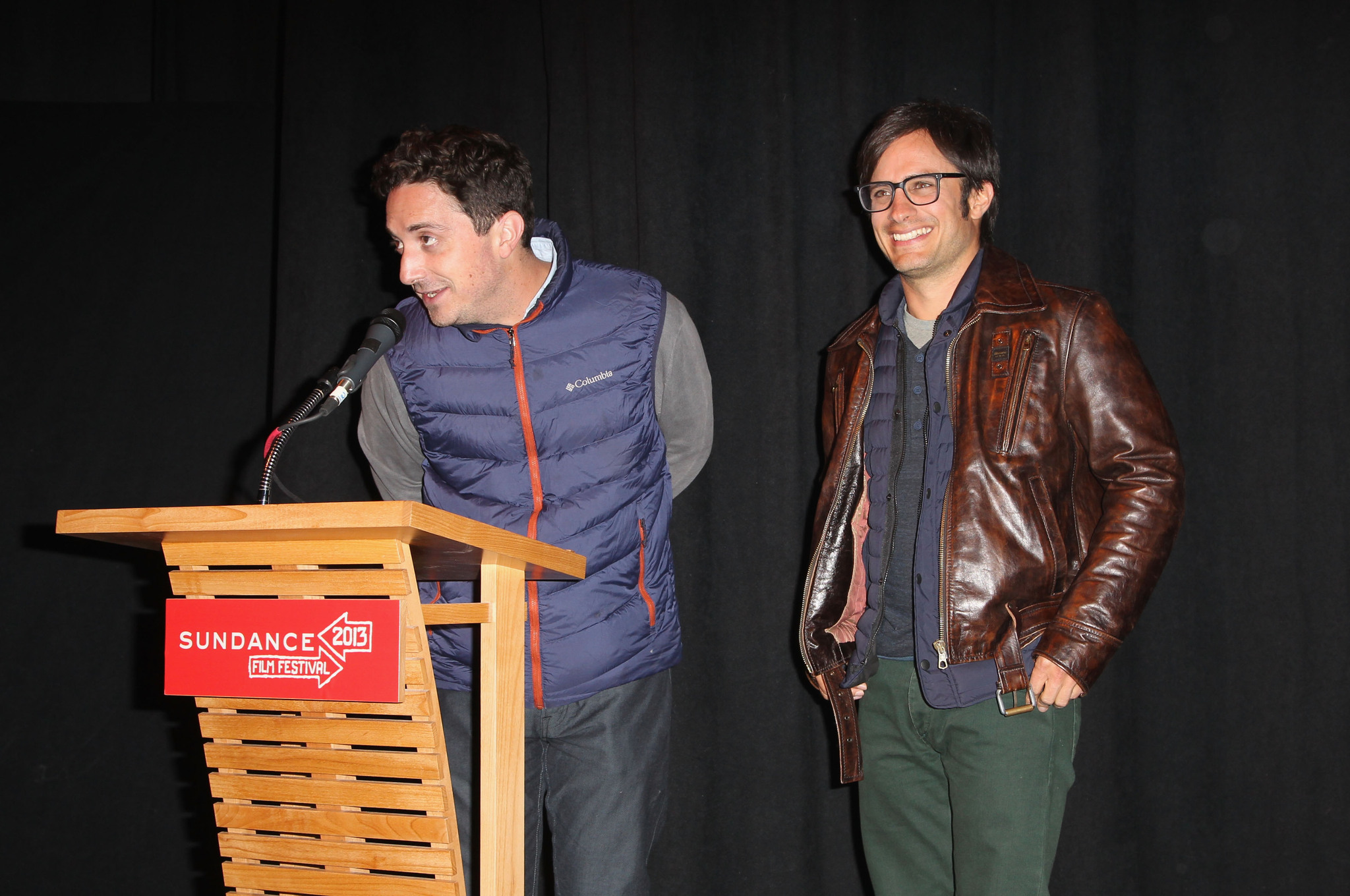 Gael García Bernal and Pablo Larraín at event of No (2012)