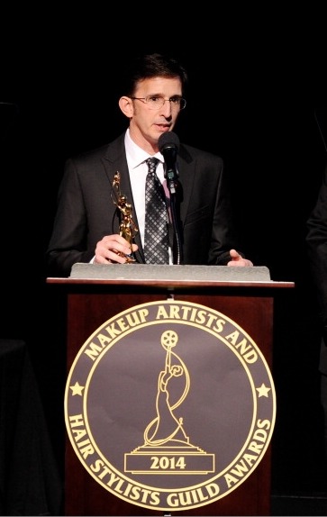 Tony Gardner accepts the Make-Up Artists & Hair Stylist Guild Award for Best Special Makeup Effects for the film 