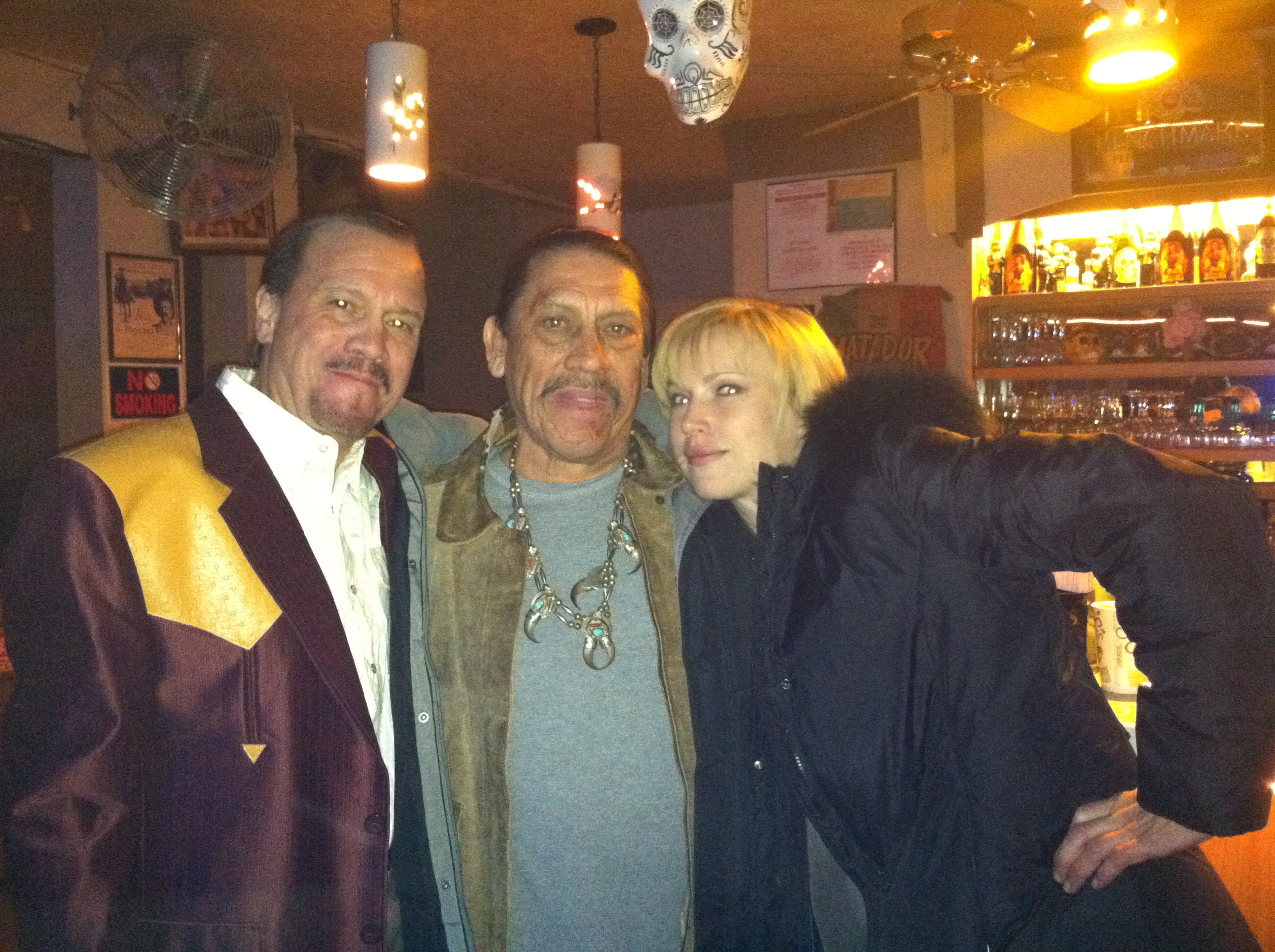 JD Garfield as Cesare with Danny Trejo and Jenny Gabrielle. On the set of Force of Execution.