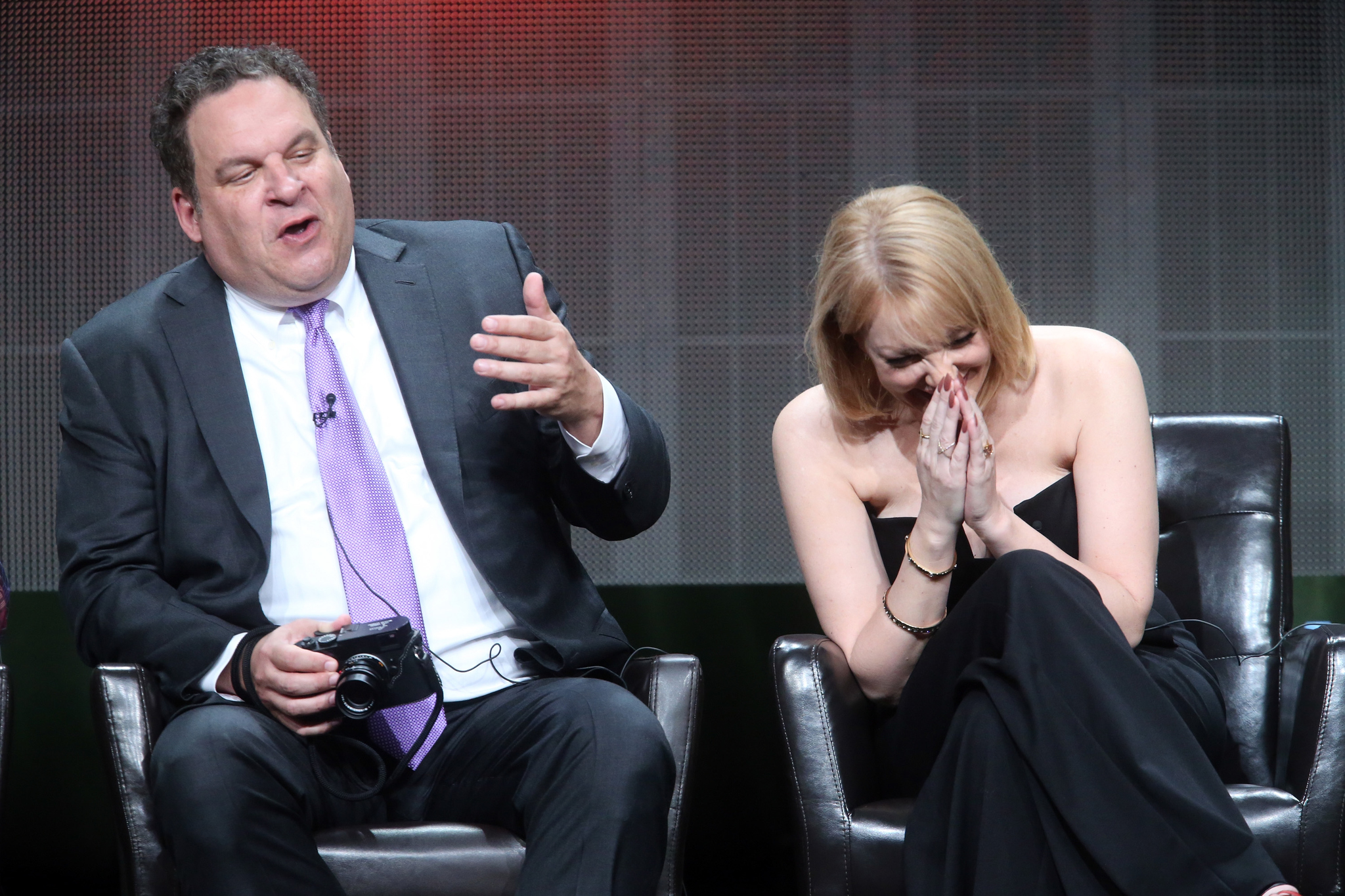 Jeff Garlin and Wendi McLendon-Covey at event of The Goldbergs (2013)