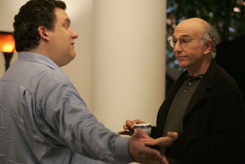 Still of Larry David and Jeff Garlin in Curb Your Enthusiasm (1999)