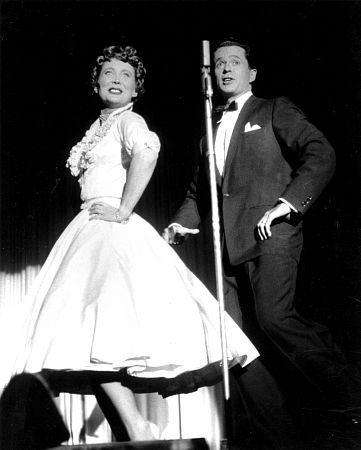 Larry Parks with Betty Garrett at the Desert Inn, c. 1942.