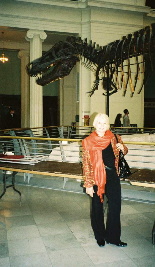 Kathy with Pet T-Rex
