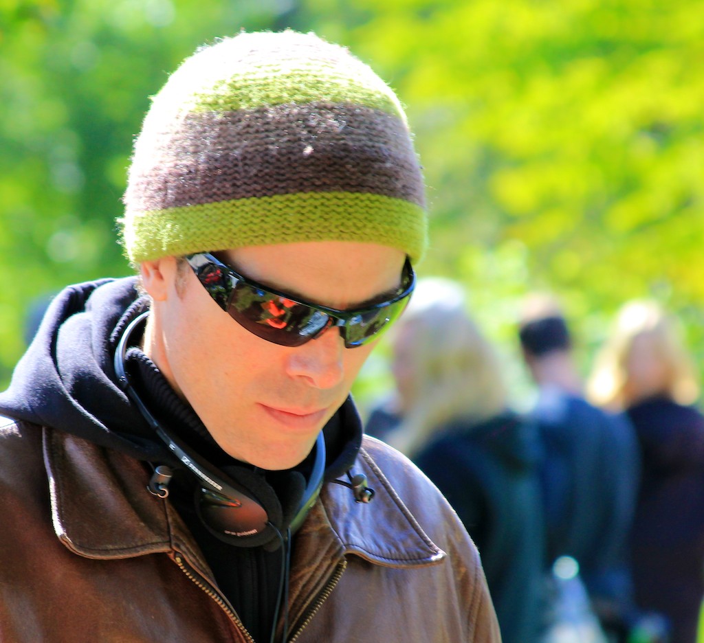 Brian Gary on the set of Bag of Bones shooting in Halifax, Nova Scotia.