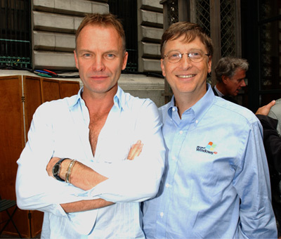 Sting and Bill Gates