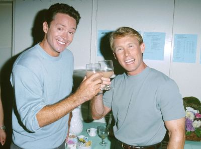Bart Conner and Mitchell Gaylord at event of Hollywood Squares (1998)