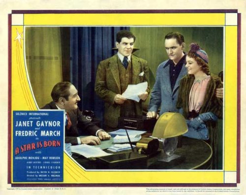 Janet Gaynor, Fredric March, Adolphe Menjou and Lionel Stander in A Star Is Born (1937)