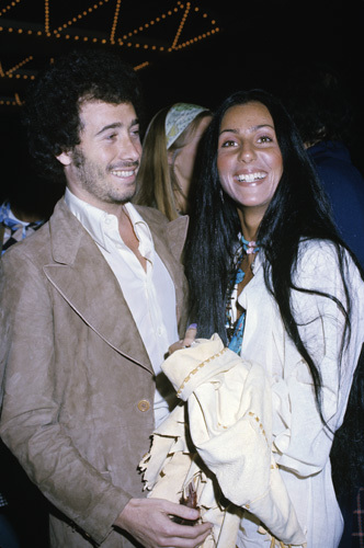 Cher and David Geffen during a Jim Stacey Benefit at the Century Plaza Hotel in Los Angeles