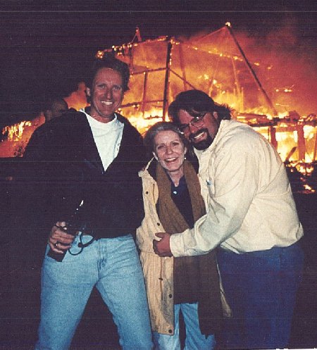 Robert Sonntag, Patti Duke, and Kent Genzlinger on the set of 