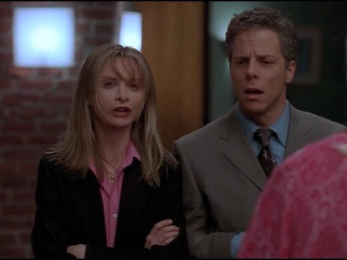 Still of Calista Flockhart and Greg Germann in Ally McBeal (1997)