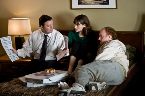 Still of Jennifer Garner, Louis C.K. and Ricky Gervais in The Invention of Lying (2009)