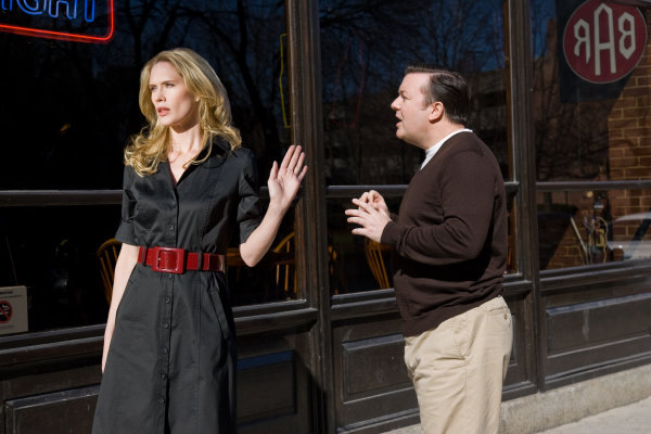Still of Ricky Gervais and Stephanie March in The Invention of Lying (2009)