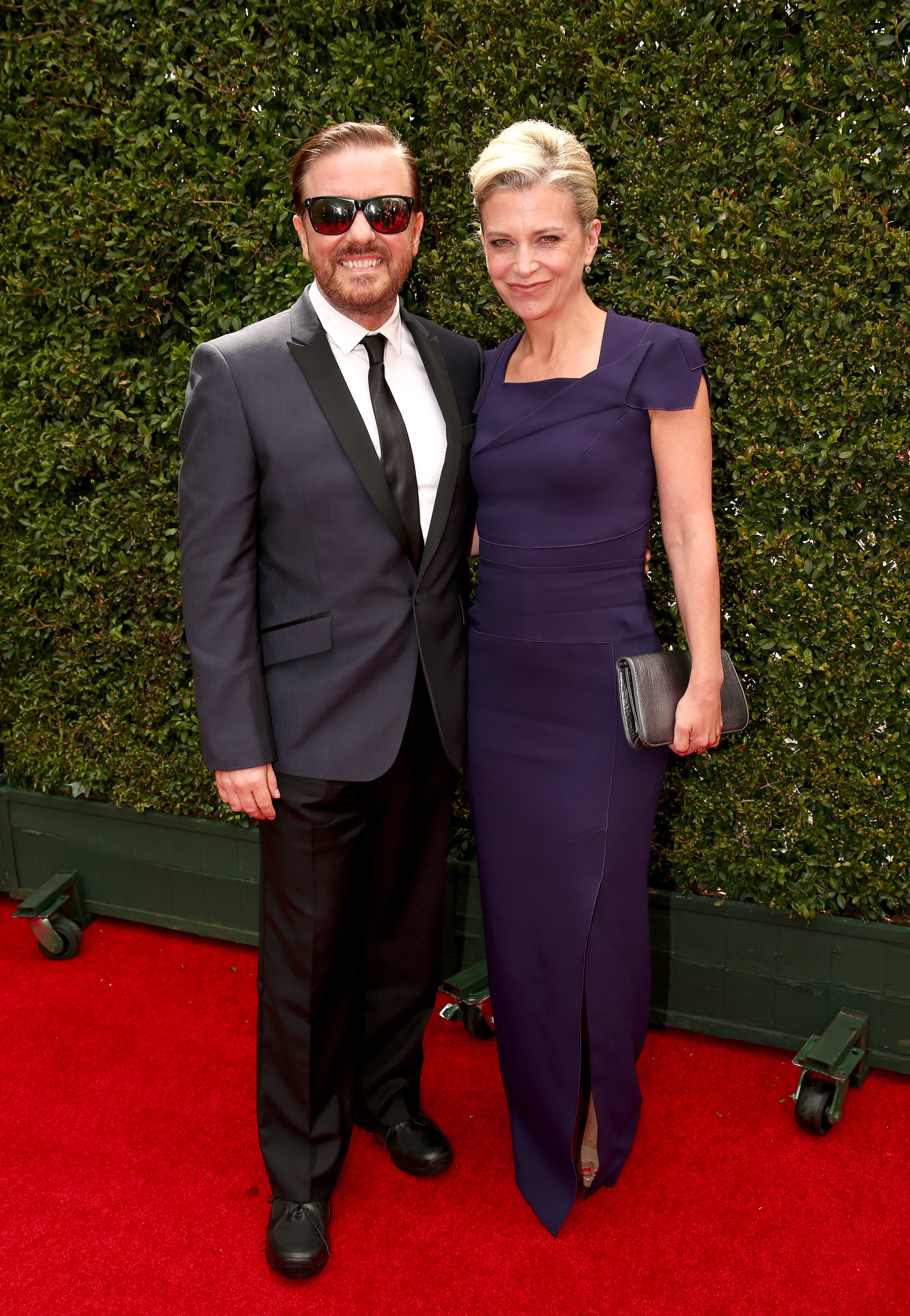 Jane Fallon and Ricky Gervais at event of The 66th Primetime Emmy Awards (2014)