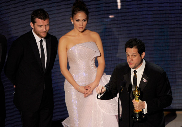 Michael Giacchino and Sam Worthington at event of The 82nd Annual Academy Awards (2010)
