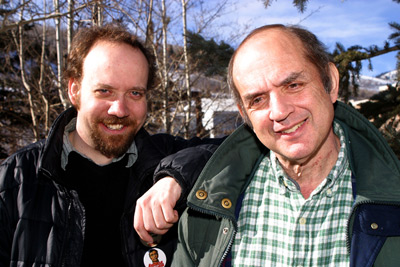 Paul Giamatti and Harvey Pekar at event of American Splendor (2003)