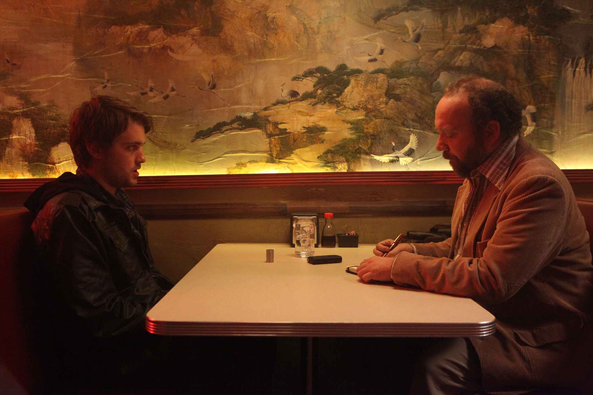 Still of Paul Giamatti and Chase Williamson in John Dies at the End (2012)