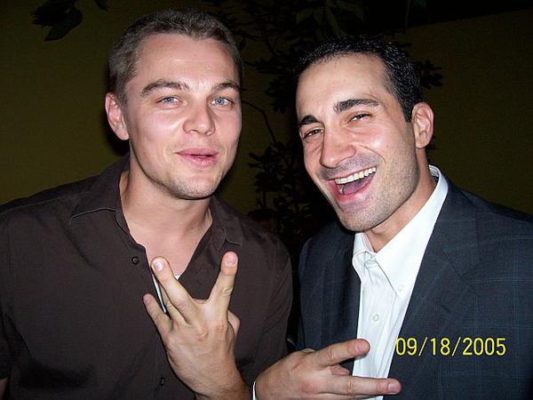 Me and Leo - The Departed wrap party