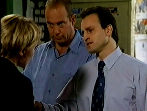 Still of Caroline Craig, Martin Sacks and Cal Rein in Blue Heelers (2001)