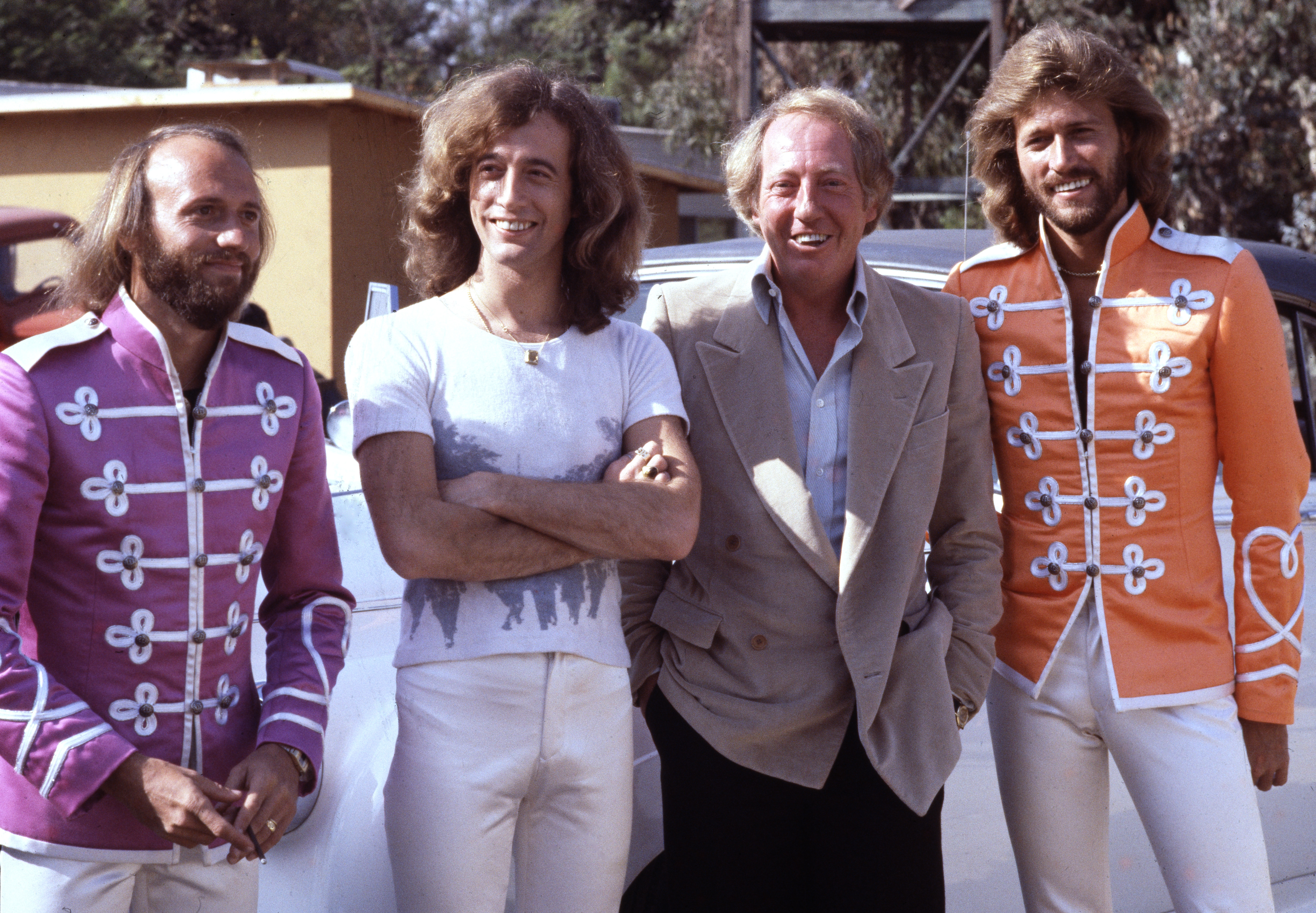 Still of Barry Gibb, Maurice Gibb, Robin Gibb and Robert Stigwood in Sgt. Pepper's Lonely Hearts Club Band (1978)