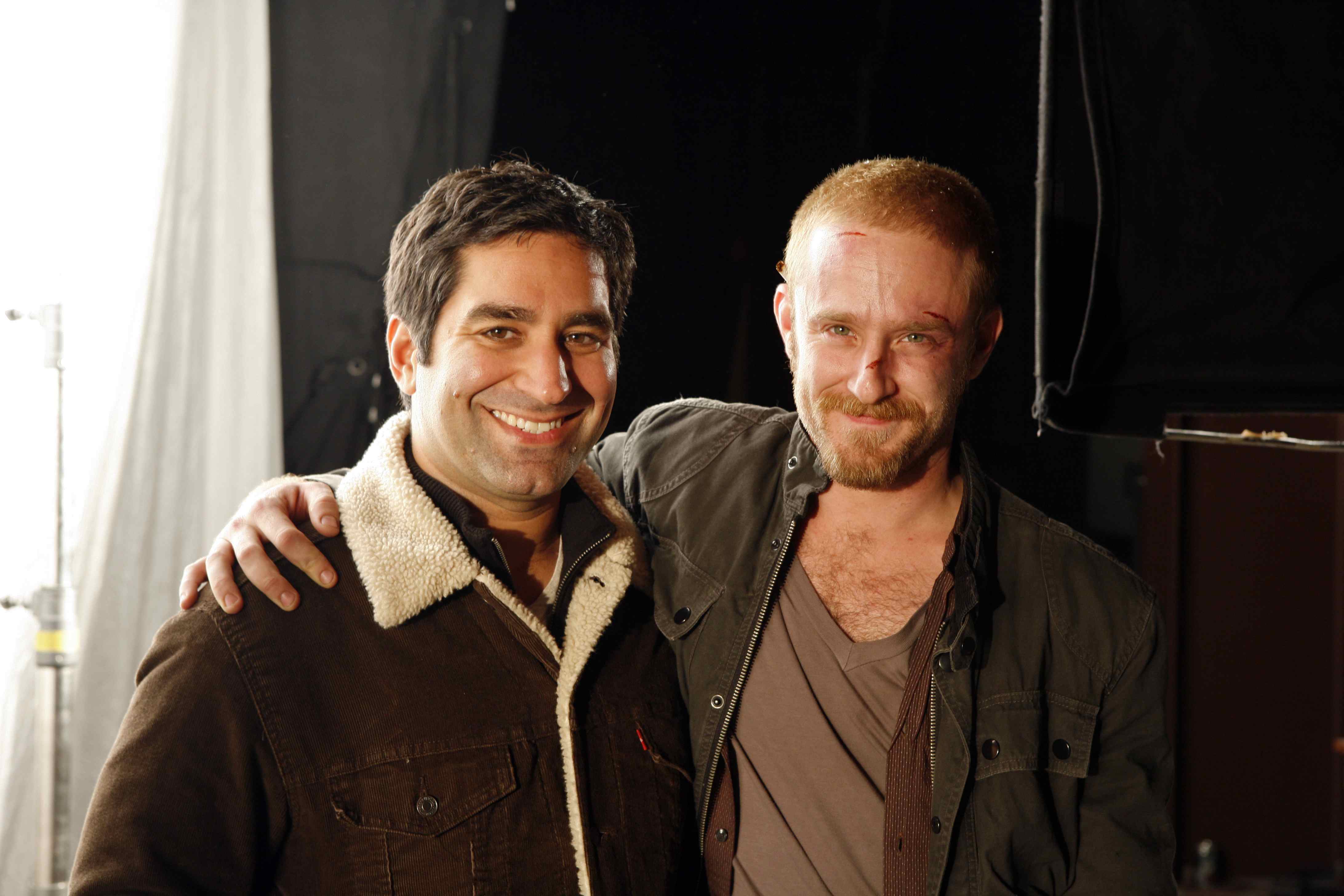 With Ben Foster on the set of THE MECHANIC