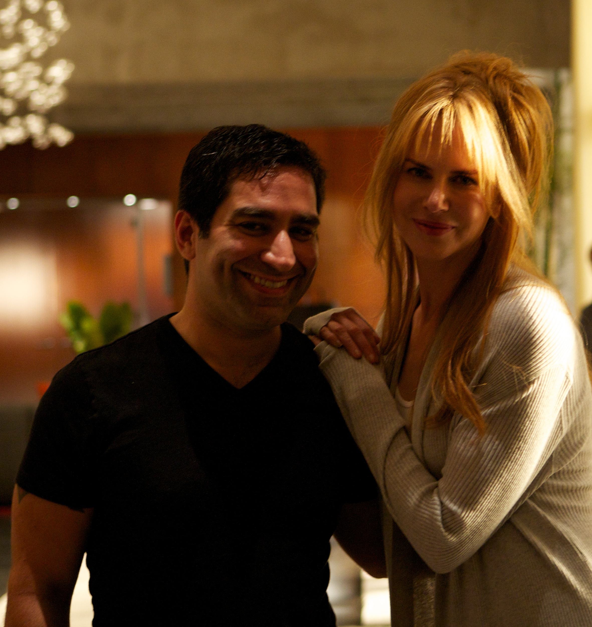 With Nicole Kidman on the set of TRESPASS