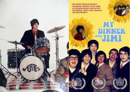 Brett Gilbert as the drummer for The Turtles in the bio-movie My Dinner With Jimi. Written by Howard Kaylan. Directed by Bill Fishman