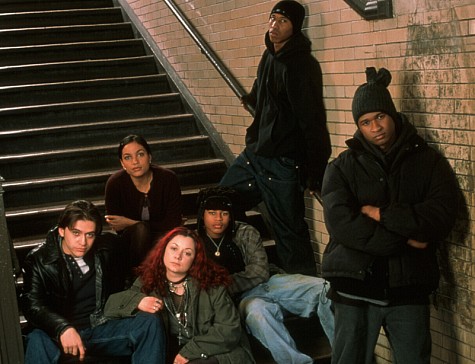 Still of Clifton Collins Jr., Sara Gilbert, Rosario Dawson, Usher Raymond, Robert Ri'chard and Fredro Starr in Light It Up (1999)