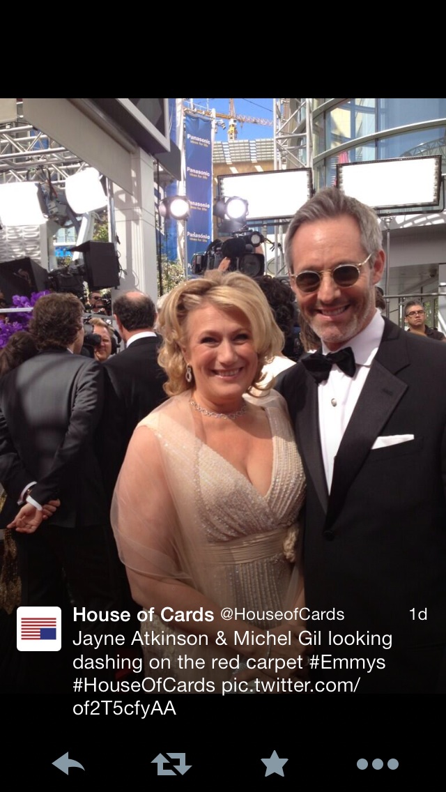 Red Carpet Emmys 2013 House of Cards - Jayne Atkinson and Michel Gill