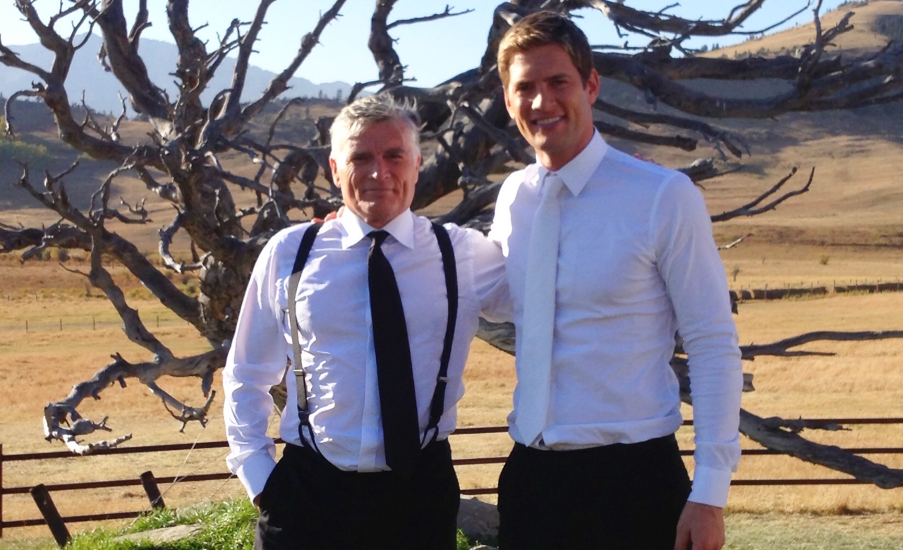 Chris Gillett and Ryan McPartlin on set of The Right Kind of Wrong
