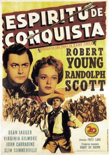 Randolph Scott, Robert Young and Virginia Gilmore in Western Union (1941)