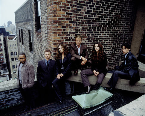 Still of Gary Sinise, Hill Harper, Melina Kanakaredes, Eddie Cahill, Carmine Giovinazzo and Vanessa Ferlito in CSI Niujorkas (2004)
