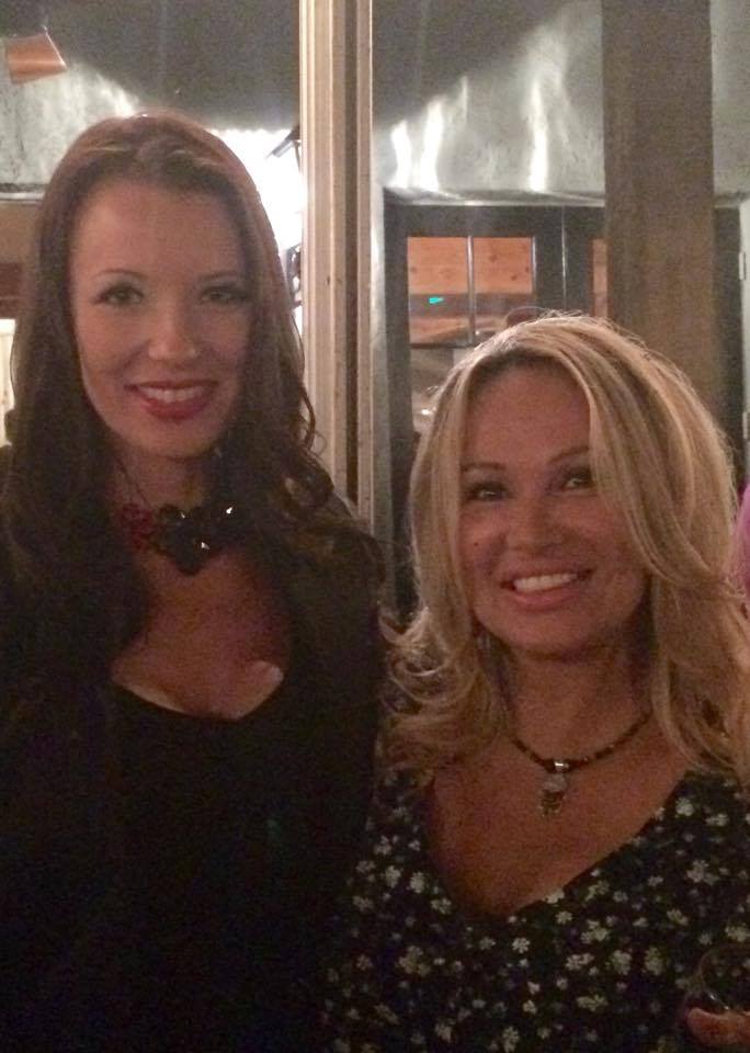 NLP Expert Lisa Christiansen and super model Melanie Hincapie at the 2014 Granfondo Hincapie Celebrity Chef Dinner.