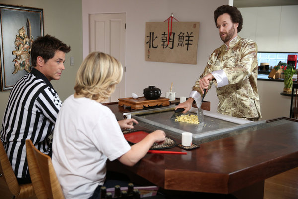 Still of Rob Lowe, Jon Glaser and Amy Poehler in Parks and Recreation (2009)