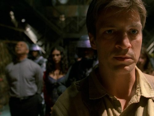 Still of Nathan Fillion and Ron Glass in Firefly (2002)