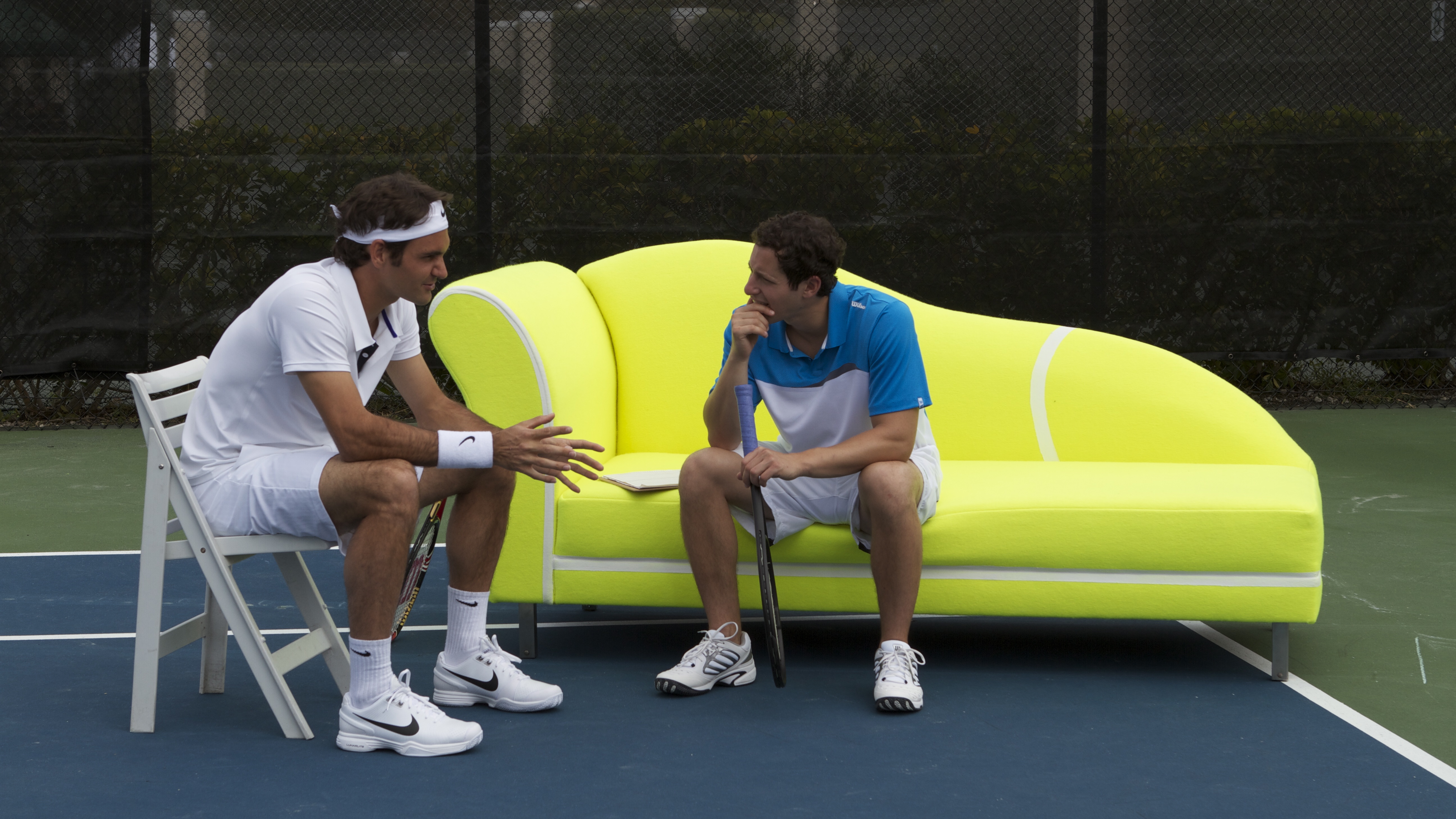 Jeremy Glazer and Roger Federer on Wilson Tennis Campaign