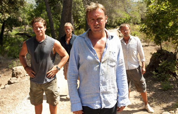 Still of Max Beesley, Philip Glenister, John Simm and Marc Warren in Mad Dogs (2011)