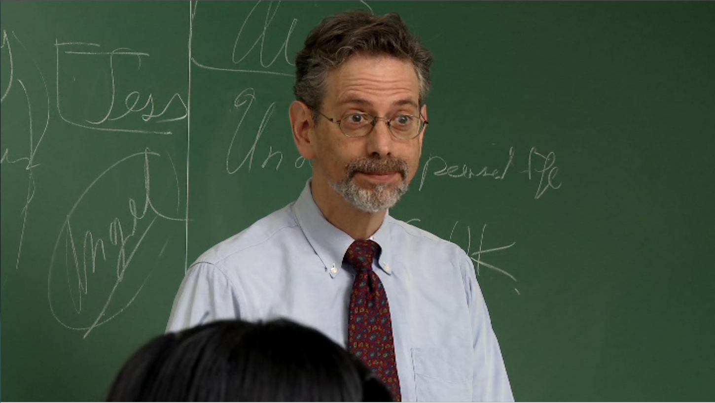 Michael Gnat as the English Teacher in 'Peasants' (dir. Ben Feuer).