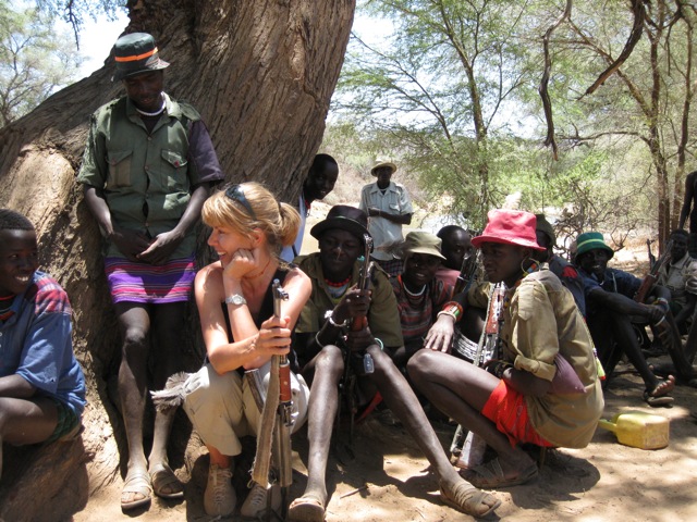 Taking a break and talking to the young gun Pokot Cattle Rustlers a story never before filmed.