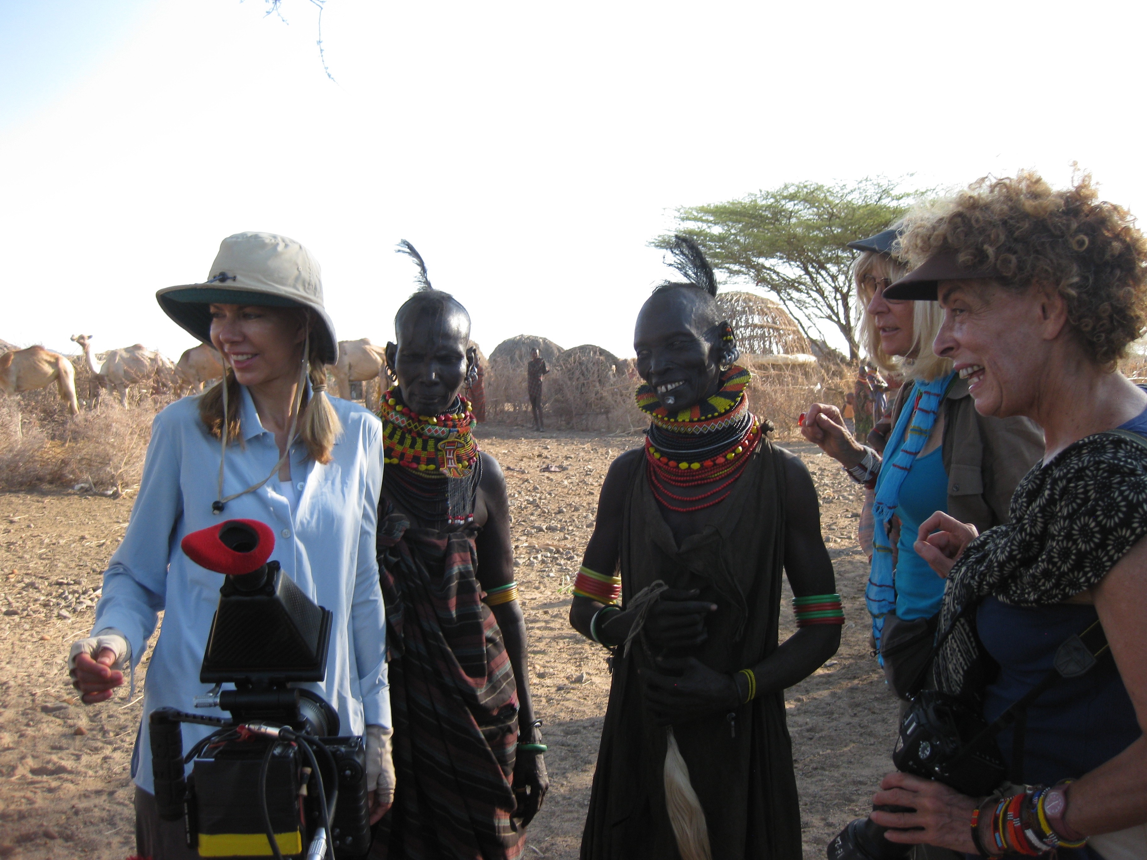 With Angela Fisher & Carol Beckwith of African Ceremonies. Documenting Turkana Ceremonies, Northern Kenya