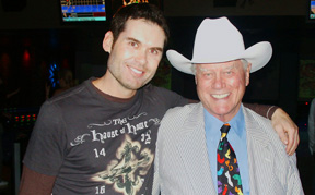 Matthew Grant Godbey and Larry Hagman at the 2007 Nip/Tuck wrap party.