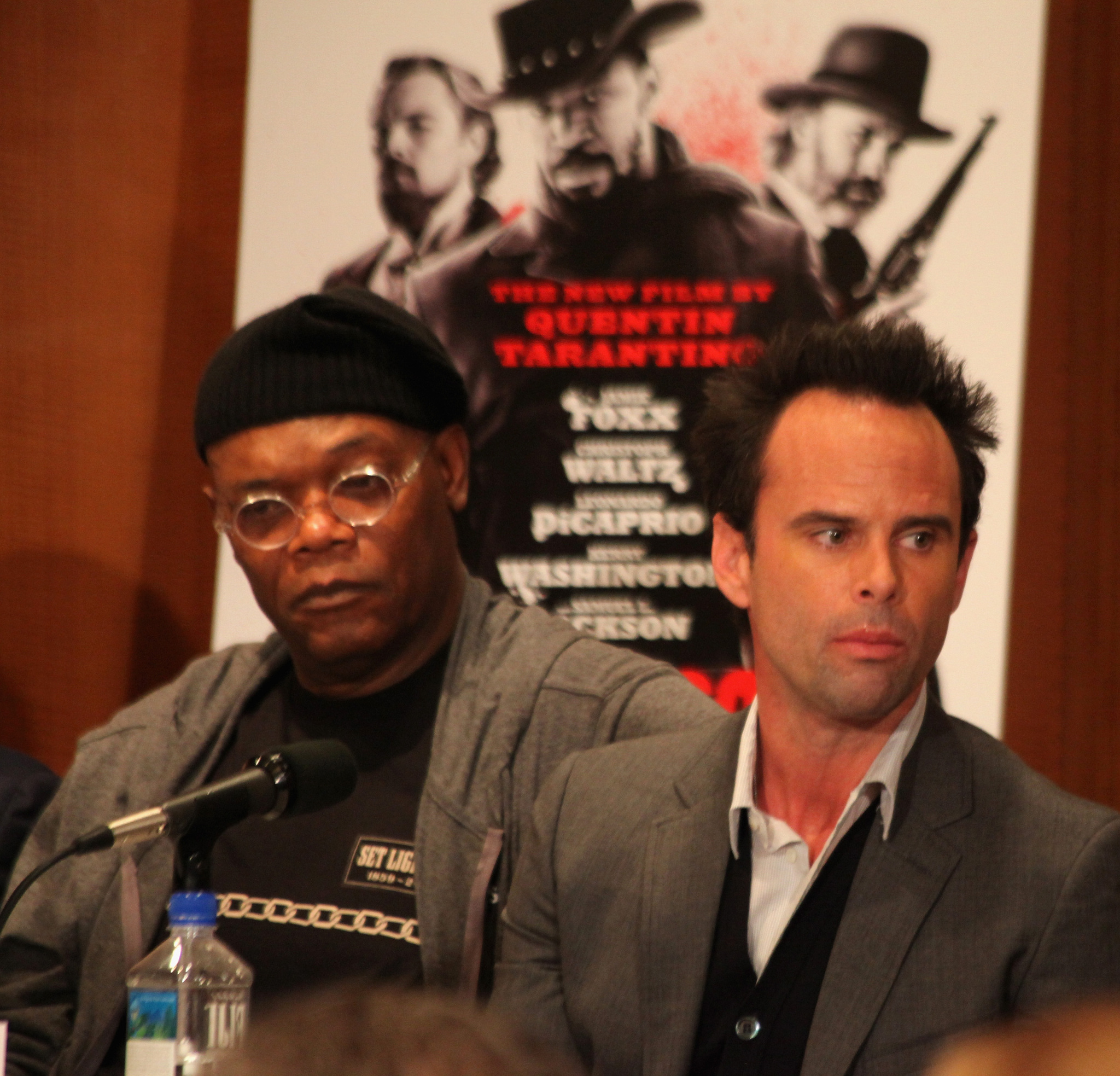 Samuel L. Jackson and Walton Goggins at event of Istrukes Dzango (2012)