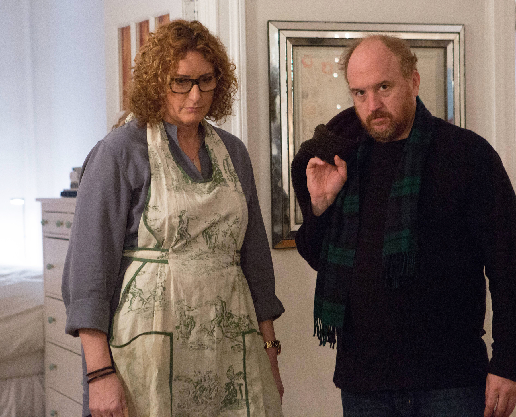 Still of Louis C.K. and Judy Gold in Louie (2010)