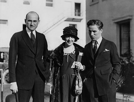 Sam Goldwyn, Mabel Normand, Charlie Chaplin