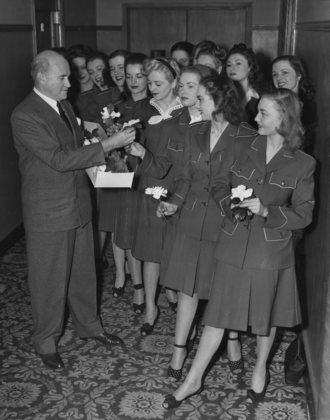 Samuel Goldwyn with Theater Staff 2-9-1945