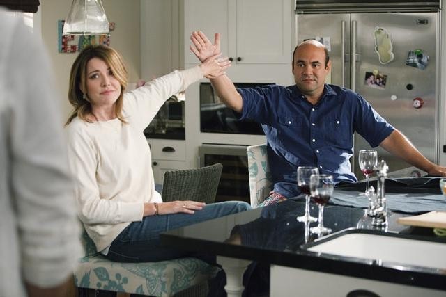 Still of Ian Gomez and Christa Miller in Cougar Town (2009)