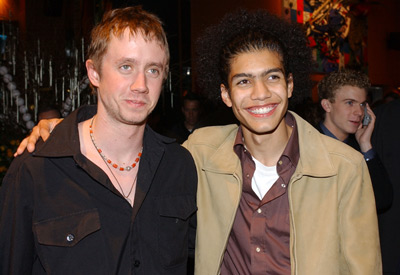 Rick Gonzalez and Chad Lindberg at event of The Rookie (2002)