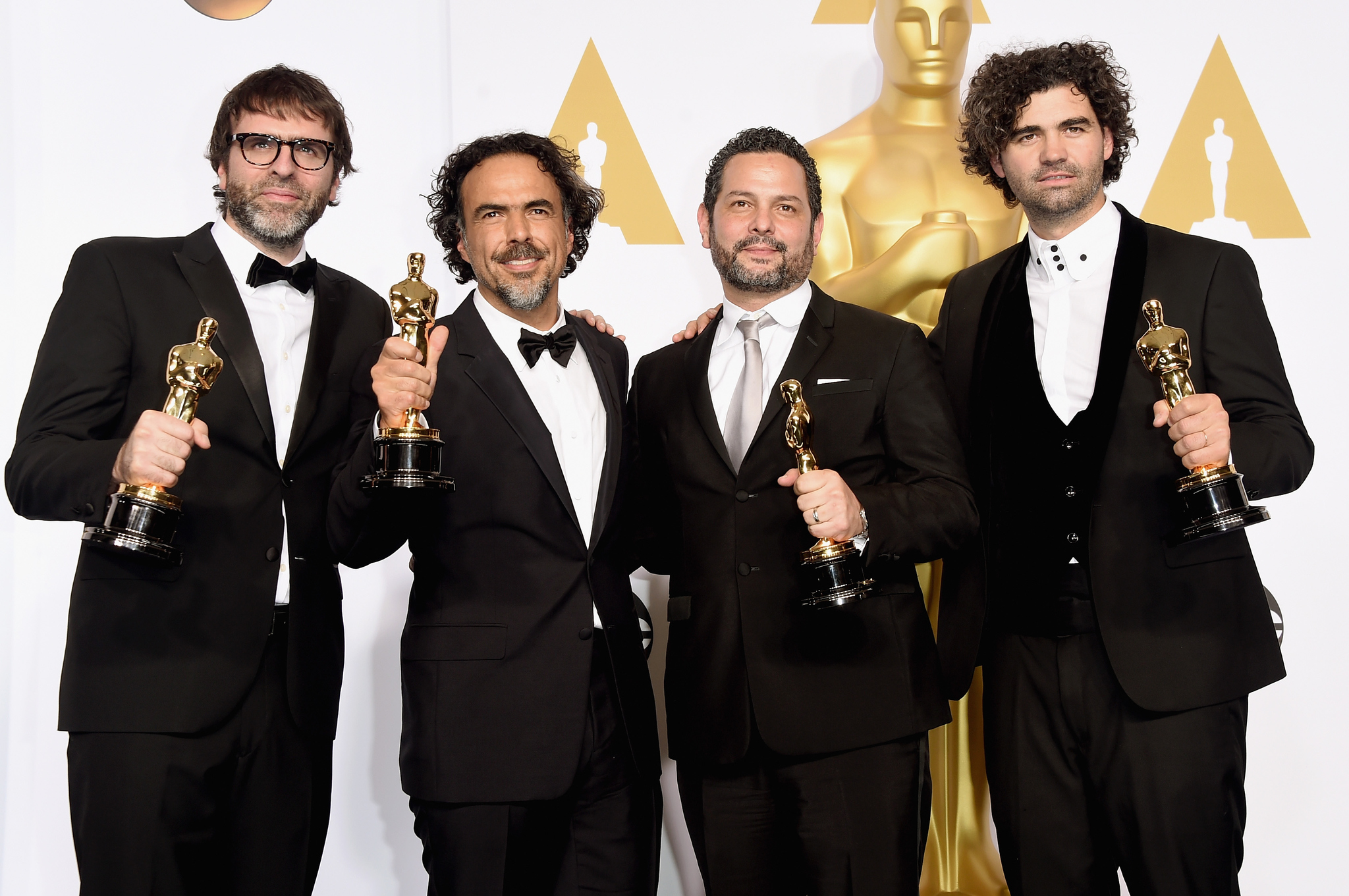 Alejandro González Iñárritu, Armando Bo and Alexander Dinelaris at event of The Oscars (2015)