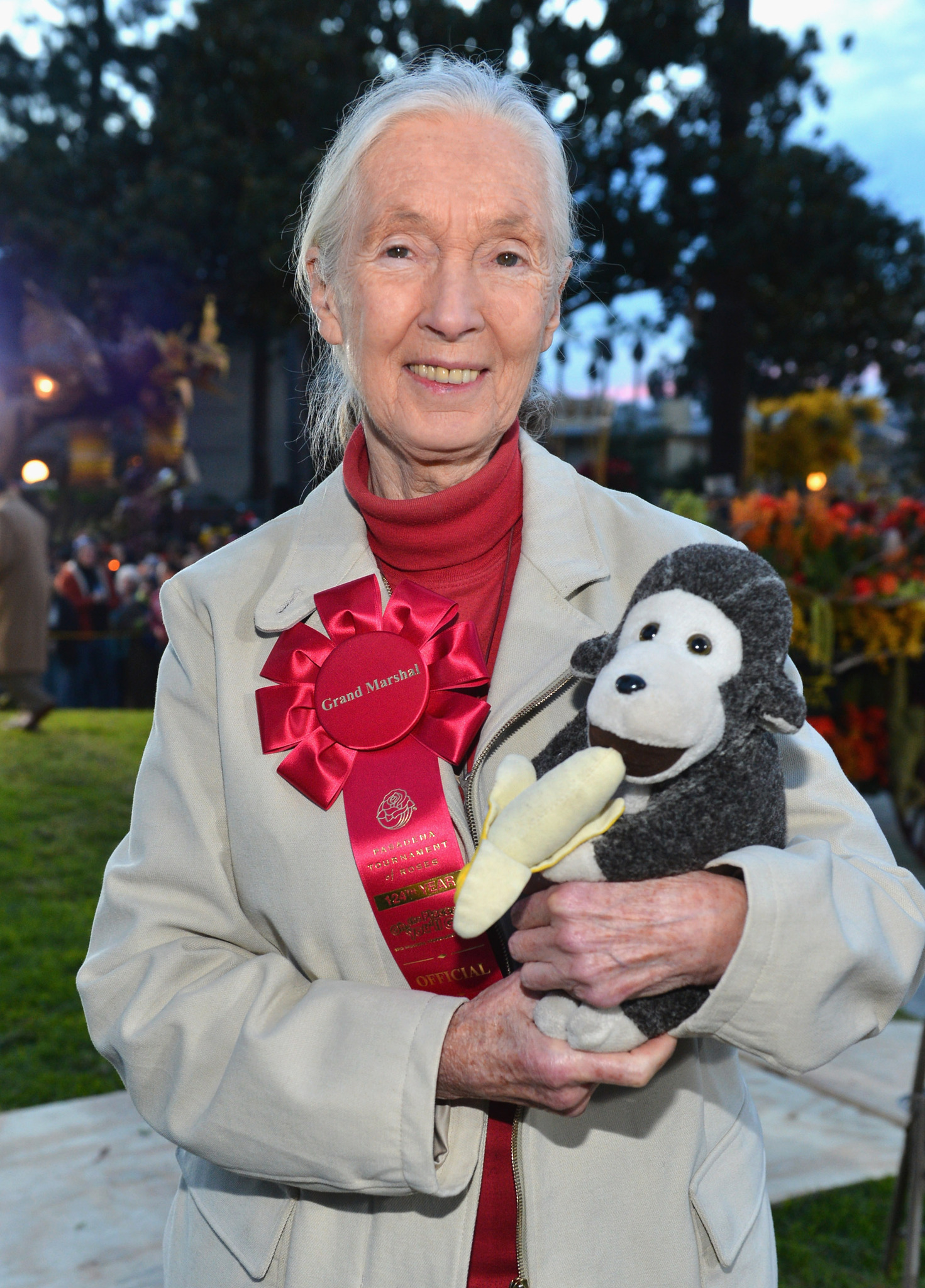 Dr. Jane Goodall participates in the 124th Tournament of Roses Parade.